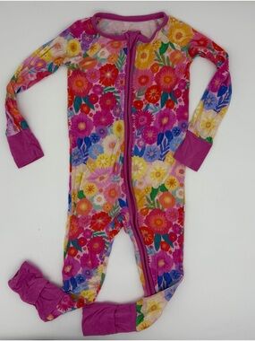 Little Sleepies Zippy - Wildflower Garden Bamboo Viscose size 18-24mos